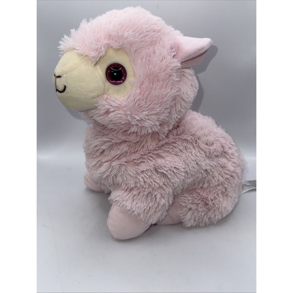 Warmies Llama Pink Microwavable Plush Purple Glittery Eyes 10" Lavender Scented‎